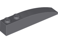 Brick Curved 6 x 1 in Dark Bluish Gray