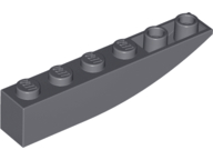 Brick Curved Inverted 6 x 1 in Dark Bluish Gray