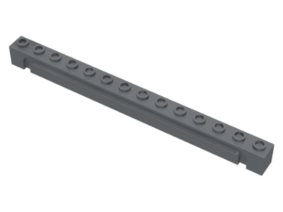 Brick Special 1 x 14 Grooved in Dark Bluish Gray
