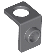 Minifig Neckwear Bracket [One Stud] in Dark Bluish Gray