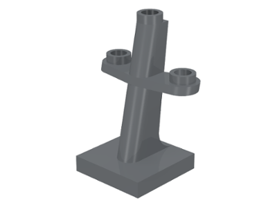 Boat, Mast 2 x 2 x 3 Inclined with Stud on Top and Two Sides in Dark Bluish Gray