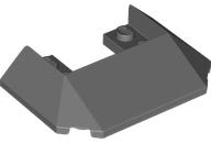 Brick Wedged, Sloped 45° 6 x 4 Double / 33°, 9 Bottom Tubes [Train Roof] in Dark Bluish Gray