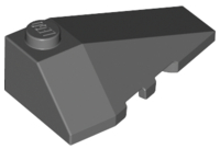 Brick Wedged, Sloped 4 x 2 Triple Right in Dark Bluish Gray