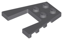 Wedge Plate 4 x 4 with 2 x 2 Cutout in Dark Bluish Gray