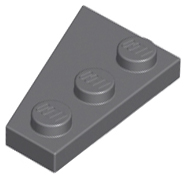 Wedge Plate 3 x 2 Right in Dark Bluish Gray
