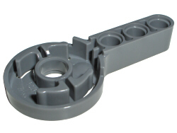 Technic Rotation Joint Disk with Pin Hole and 3L Beam Thick in Dark Bluish Gray