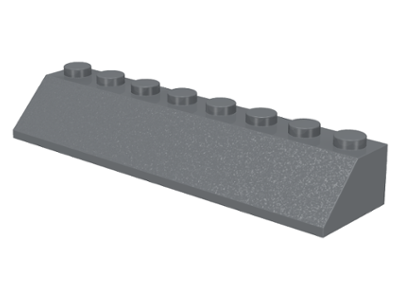 Brick Sloped 45° 2 x 8 in Dark Bluish Gray