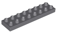 Duplo Plate 2 x 8 in Dark Bluish Gray