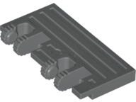 Hinge Train Gate 2 x 4 Locking Dual 2 Fingers with Rear Reinforcements, 9 Teeth in Dark Bluish Gray