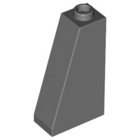 Brick Sloped 75° 2 x 1 x 3 with Hollow Stud in Dark Bluish Gray
