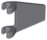 Flag 2 x 2 Trapezoid with Flat Area between Clips in Dark Bluish Gray