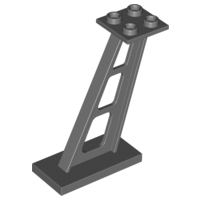 Support 2 x 4 x 5 Stanchion Inclined [5mm wide posts] in Dark Bluish Gray
