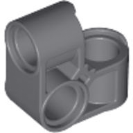 Technic Pin Connector Perpendicular 2 x 2 Bent in Dark Bluish Gray