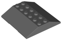 Brick Sloped 33° 6 x 6 Double (Train Roof) in Dark Bluish Gray