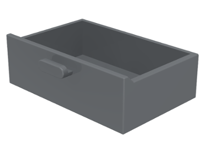 Cupboard 2 x 3 Drawer in Dark Bluish Gray