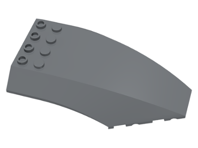 Windscreen 10 x 6 x 2 Curved in Dark Bluish Gray