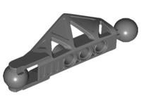 Large Figure Skeletal, Limb, with 2 Ball Joints, and 3 Holes (Rahkshi) in Dark Bluish Gray