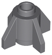 Brick Round 1 x 1 with Fins, Open Stud in Dark Bluish Gray