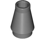 Cone 1 x 1 [No Top Groove] in Dark Bluish Gray