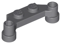 Plate Special 1 x 4 Offset with Bar Holes in Dark Bluish Gray