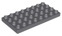 Duplo Plate 4 x 8 in Dark Bluish Gray