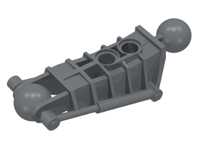 Large Figure Skeletal, Limb, with 2 Ball Joints (Toa Metru) in Dark Bluish Gray
