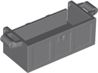 Treasure Chest Bottom without Rear Slots in Dark Bluish Gray