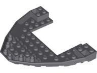 Boat Hull Section, Brick 10 x 12 x 1 with 4 x 6 Cutout in Dark Bluish Gray