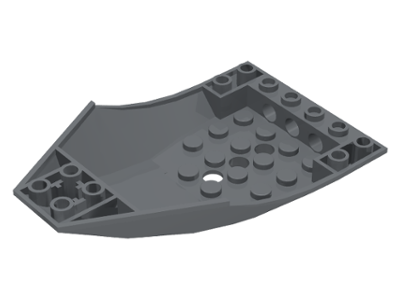 Brick Wedged, Curved Inverted 10 x 6 x 2 Cockpit in Dark Bluish Gray