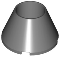 Cone 4 x 4 x 2 Hollow No Studs in Dark Bluish Gray