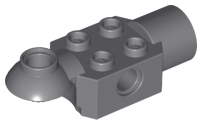 Technic Brick Special 2 x 2 with Pin Hole, Rotation Joint Ball Half [Horizontal Top], Rotation Joint Socket in Dark Bluish Gray