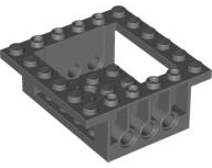 Cockpit 6 x 6 x 2 Cabin Base with Technic Holes in Dark Bluish Gray