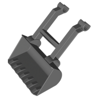 Duplo Bulldozer Scoop in Dark Bluish Gray