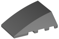 Brick Wedged, Curved 4 x 4 No Top Studs in Dark Bluish Gray