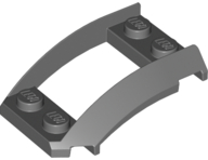 Wheel Arch, Curved Wedge 4 x 3 with 2 x 2 Opening and 4 Studs in Dark Bluish Gray