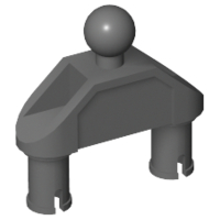 Towball 1 x 3 Triangle with Two Pins in Dark Bluish Gray
