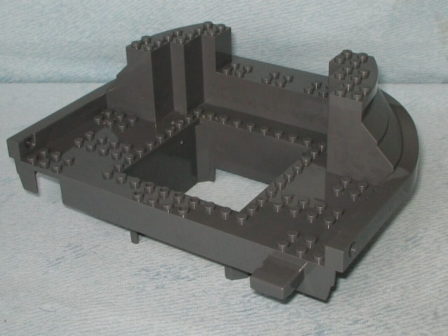 Boat Deck Section, Giant Bow / Stern 15 x 22, Top in Dark Bluish Gray