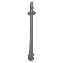 Boat, Mast 2 x 2 x 20 with Holes - Side Aligned x shape Axle Hole, + Orientation in Dark Bluish Gray