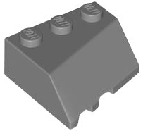 Brick Wedged, Sloped 45° 3 x 3 Right in Dark Bluish Gray