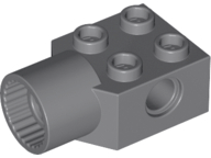 Technic Brick Special 2 x 2 with Pin Hole, Rotation Joint Socket in Dark Bluish Gray