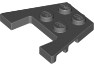 Wedge Plate 3 x 4 with Stud Notches in Dark Bluish Gray