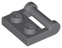 Plate Special 1 x 2 [Side Handle Closed Ends] in Dark Bluish Gray