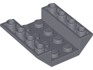 Brick Sloped Inverted 45° 4 x 4 Double with 4 x 2 Recessed in Dark Bluish Gray