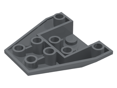 Brick Wedged, Sloped Inverted 4 x 4 Triple [2 Connections between Front Studs] in Dark Bluish Gray
