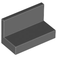 Panel 1 x 2 x 1 [Square Corners] in Dark Bluish Gray