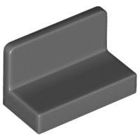 Panel 1 x 2 x 1 [Rounded Corners] in Dark Bluish Gray