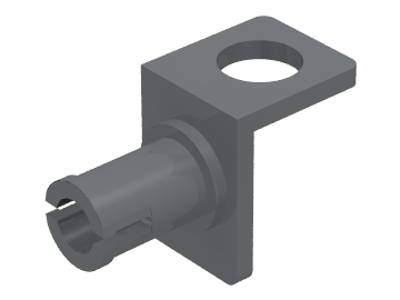 Minifig Neckwear Bracket with Technic Pin in Dark Bluish Gray
