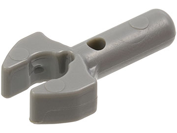 Bar 1L with Clip [Cut Edges and One Side Hole] [Gap in Clip] in Dark Bluish Gray