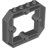 Brick Special 1 x 6 x 4 with 4 Pin Holes and Opening in Dark Bluish Gray