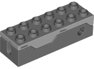 Launcher, Brick Special 2 x 6 Spring Shooter with Light Bluish Gray Top in Dark Bluish Gray